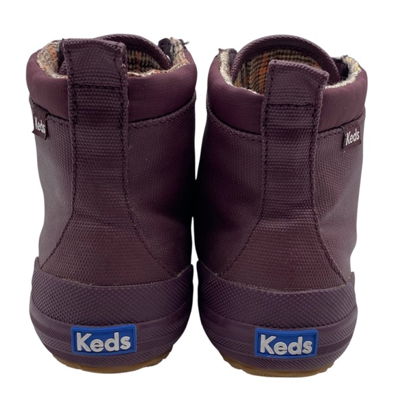 Keds Womens Shoes Scout Lace Up Boots Sz 9.5 Plum Purple Water Resistant Flat - Picture 7 of 13